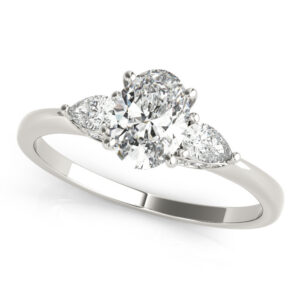 Custom Jewelry - 14K White Gold Oval Ring