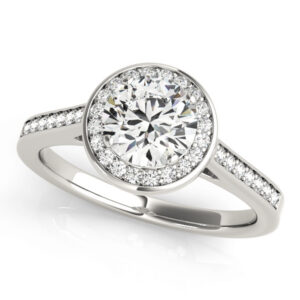 Custom Jewelry - 14K White Gold Round Ring
