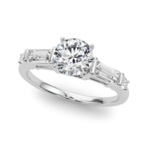 Custom Jewelry - 14K White Gold Round Ring