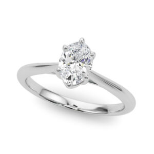 Nora Oval Diamond Solitaire Engagement Ring